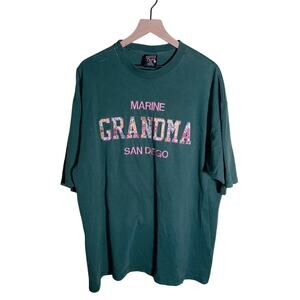 VNTG SOFFES marine grandma Choice Green tshirt XXL